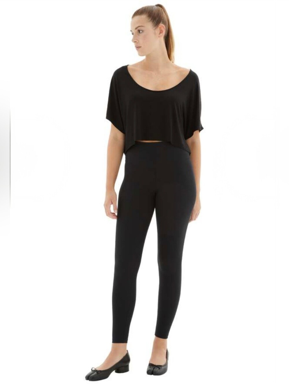 Joah Brown Relaxed Off-Shoulder Crop In Onyx Black | RARE | S/M - Picture 10 of 12